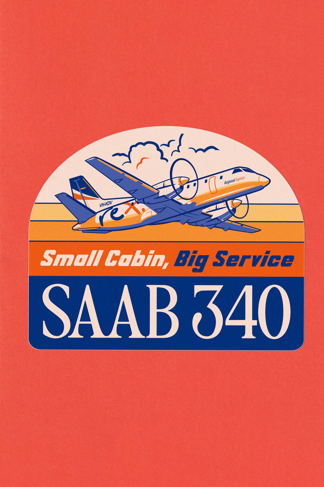 REX SAAB 340 - Sticker