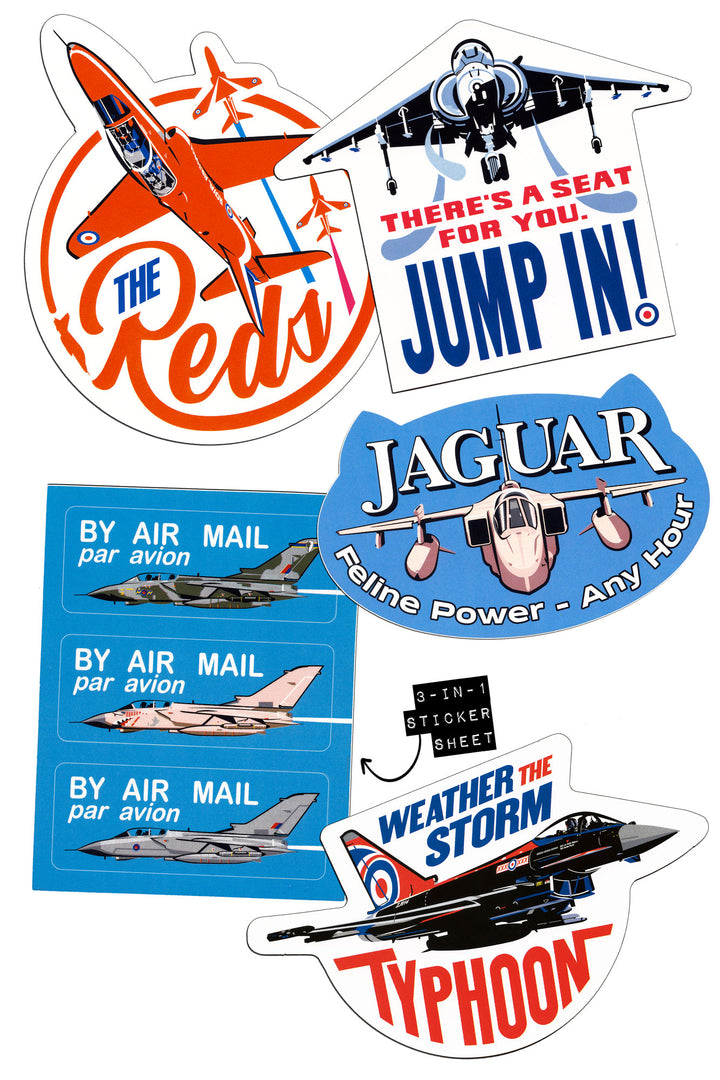RAF Jet Icons - Sticker Pack